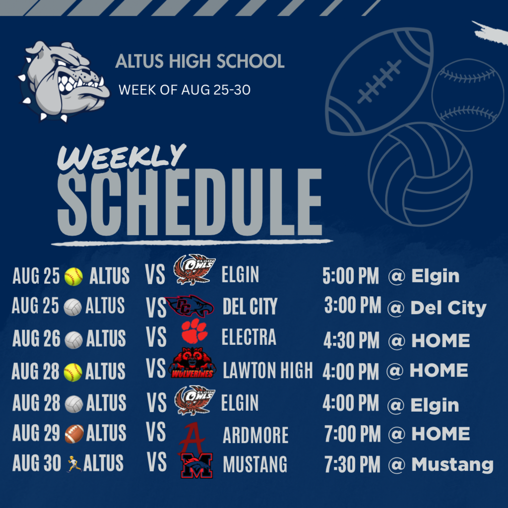 High school sports schedule