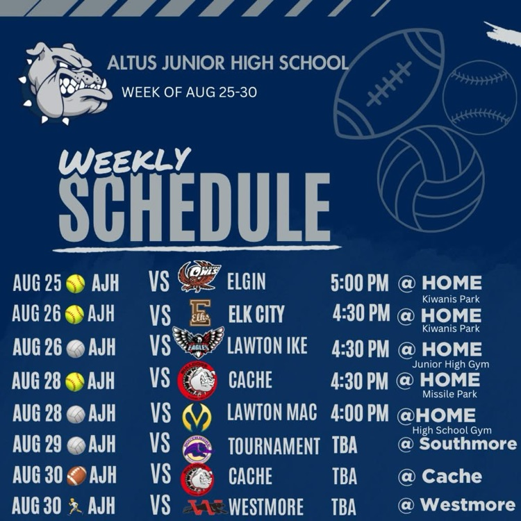 weekly schedule
