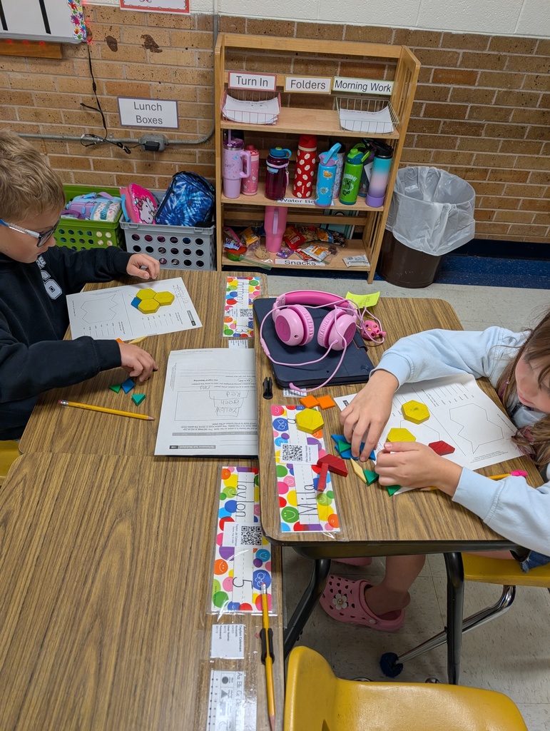 Students using patterns.