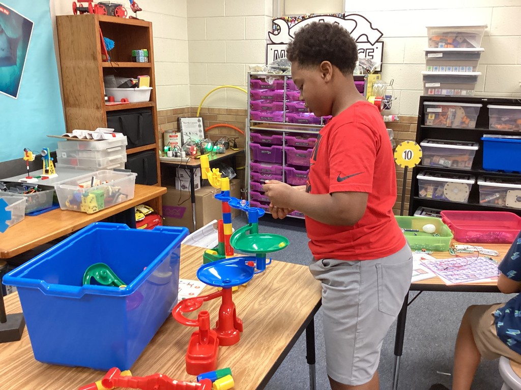 student engaging in stem