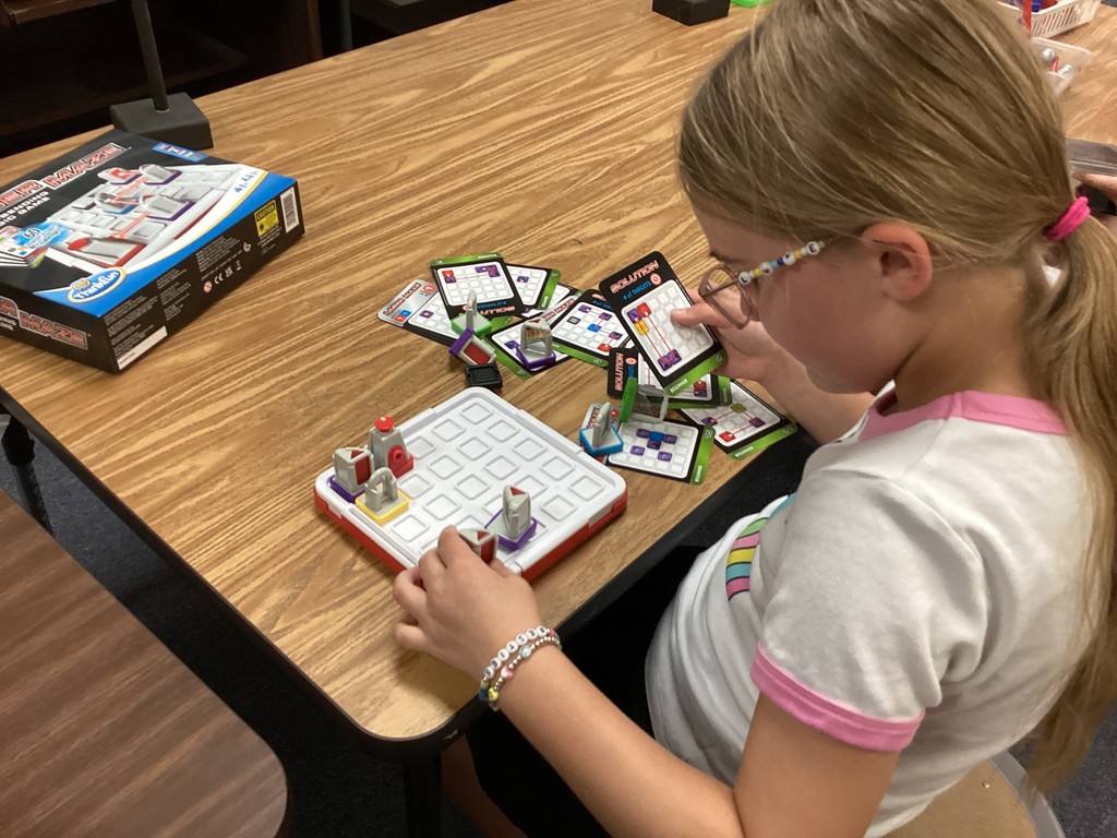 student engaging in stem