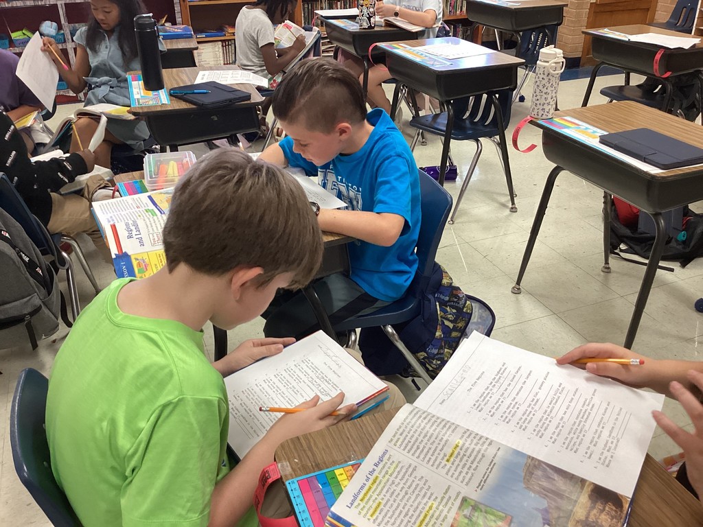 students participating in class