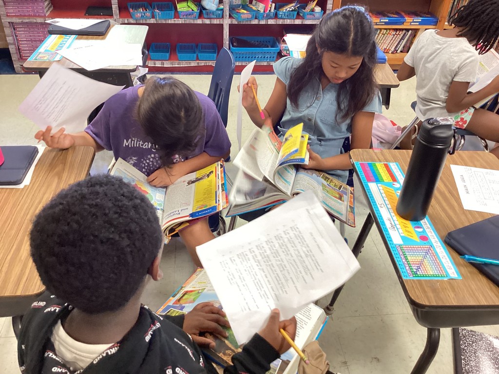 students participating in class