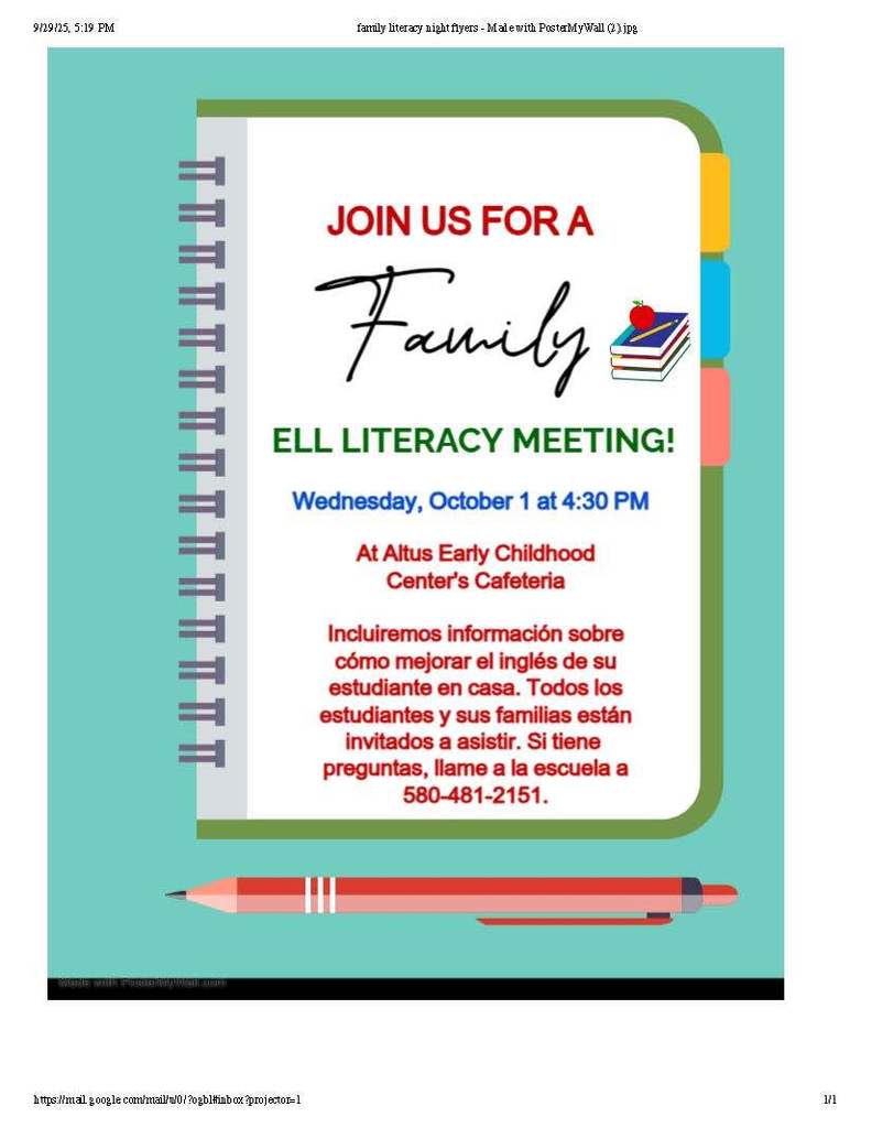 Family Literacy Night