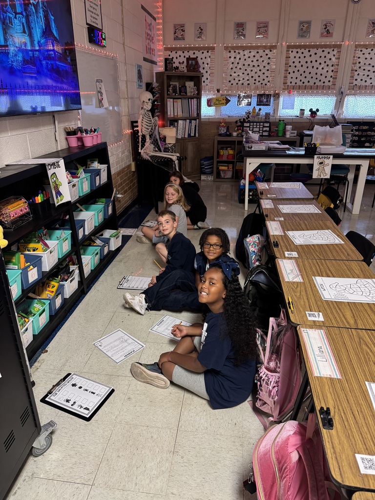 students enjoying haunted house activity