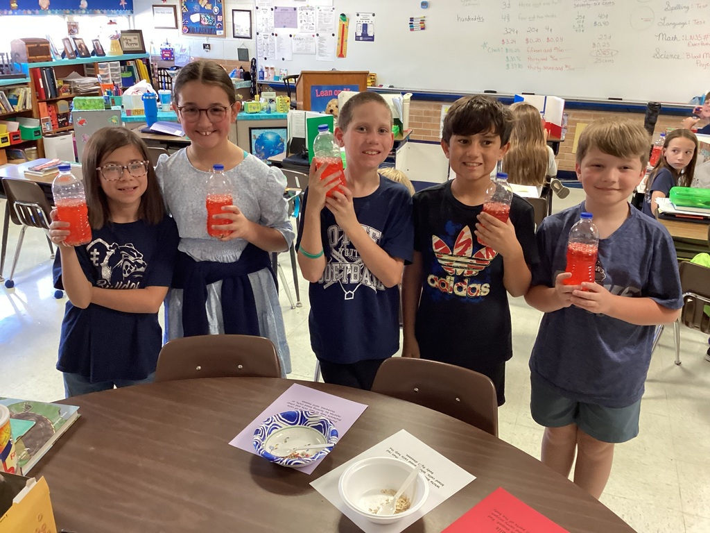 Students doing experiments.