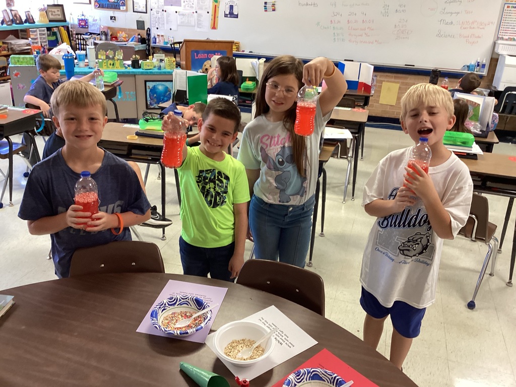 Students doing experiments.