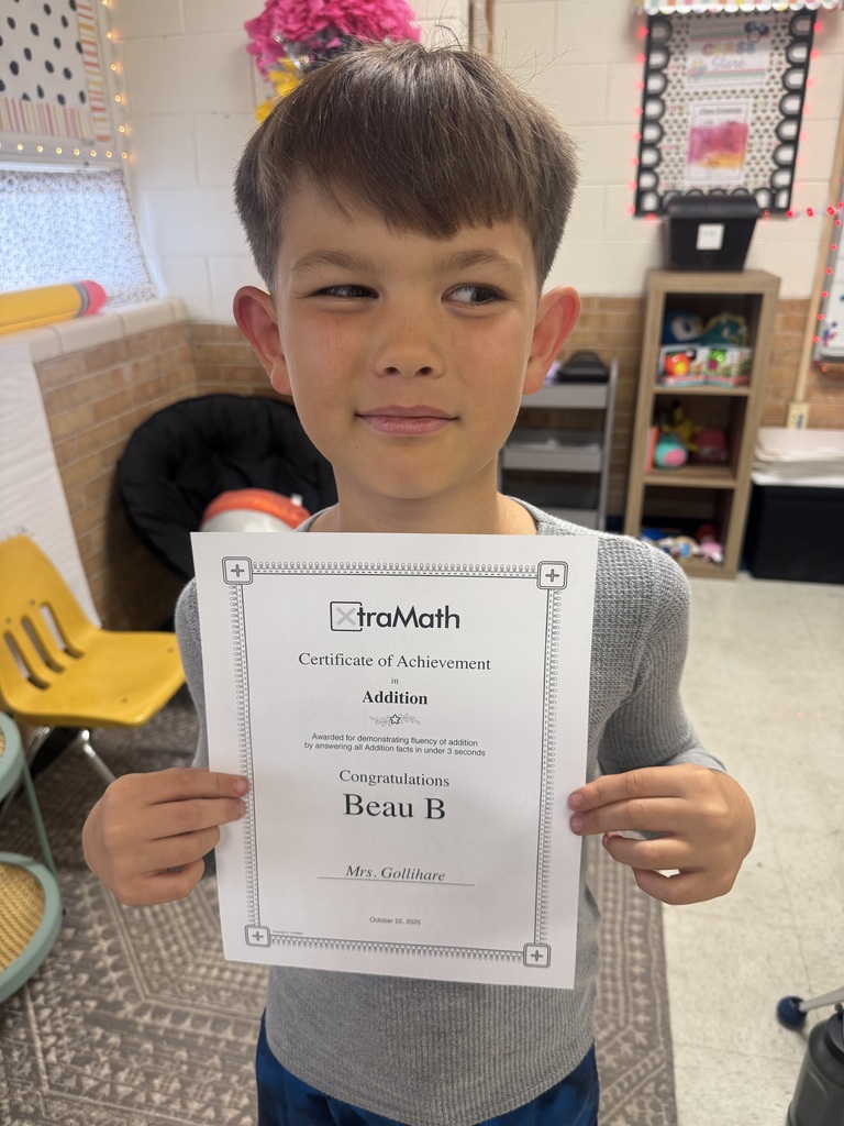 Beau with his certificate. 