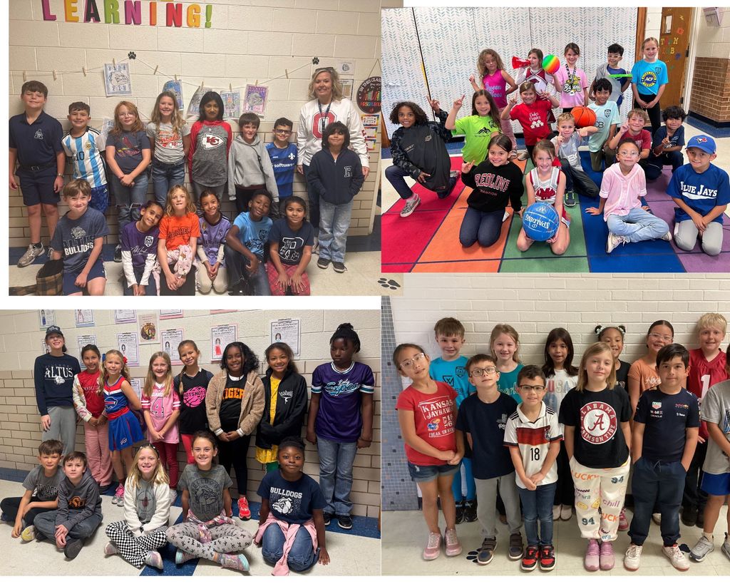 students wearing sports wear