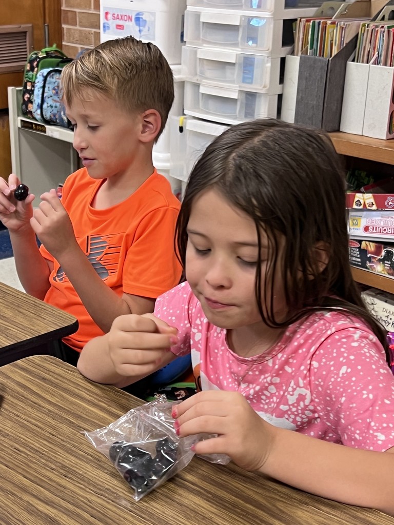Students eating fruit.