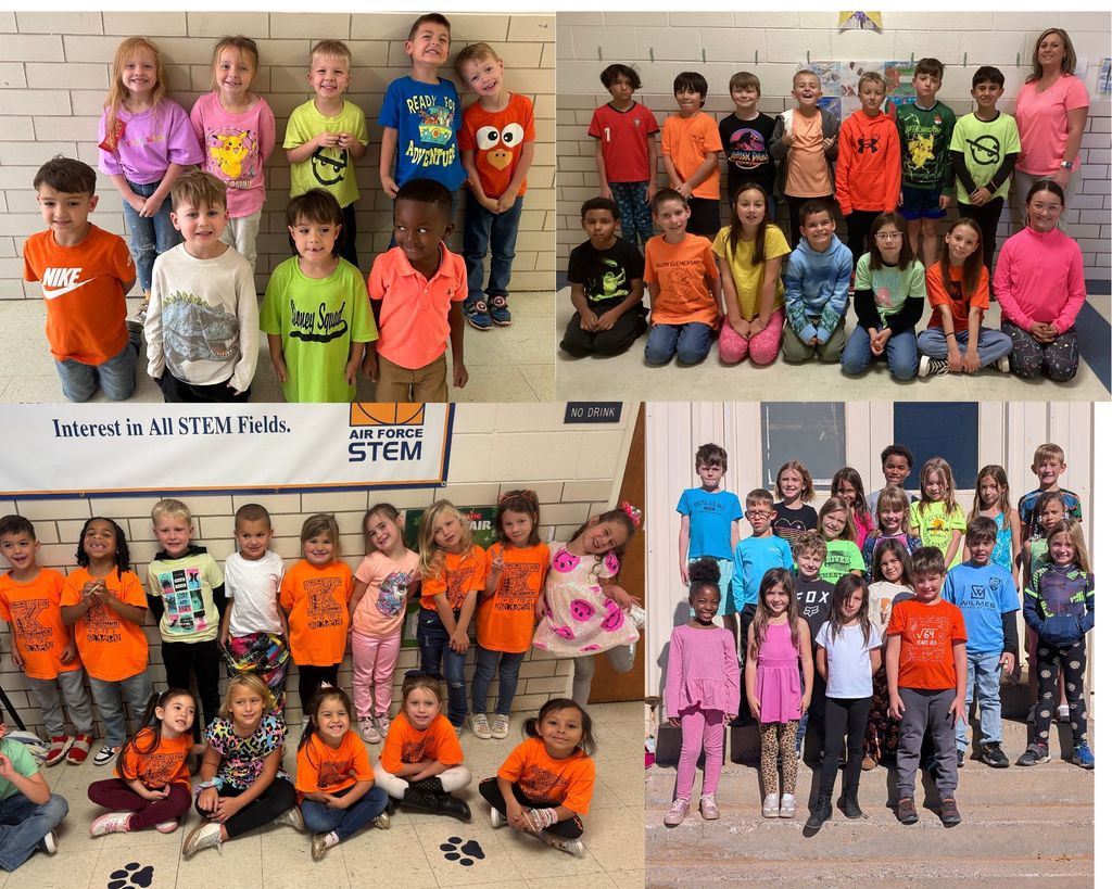 students wearing neon