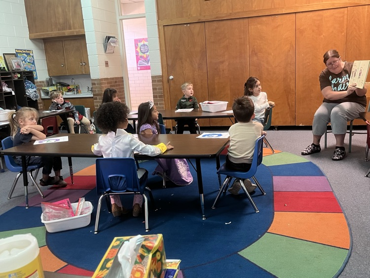students listening to a story