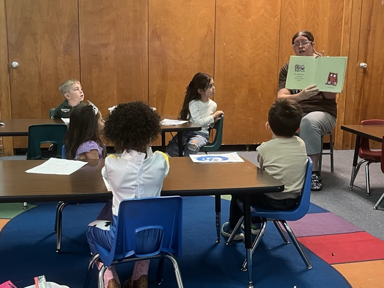 students listening to a story.