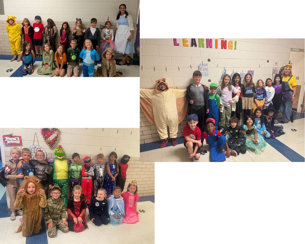 students dressed in costumes