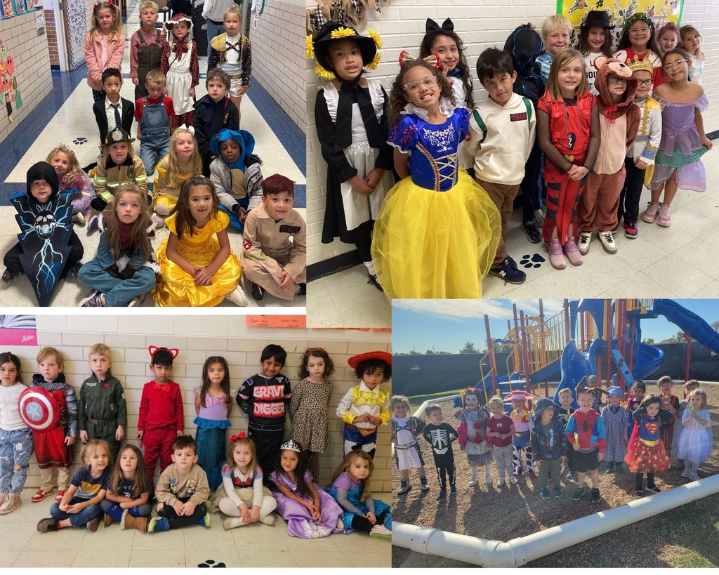 students dressed in costumes