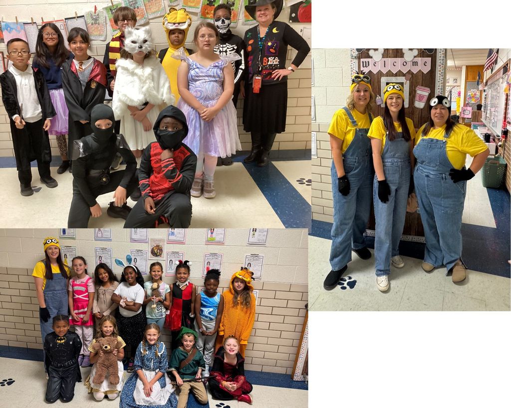 students dressed in costumes