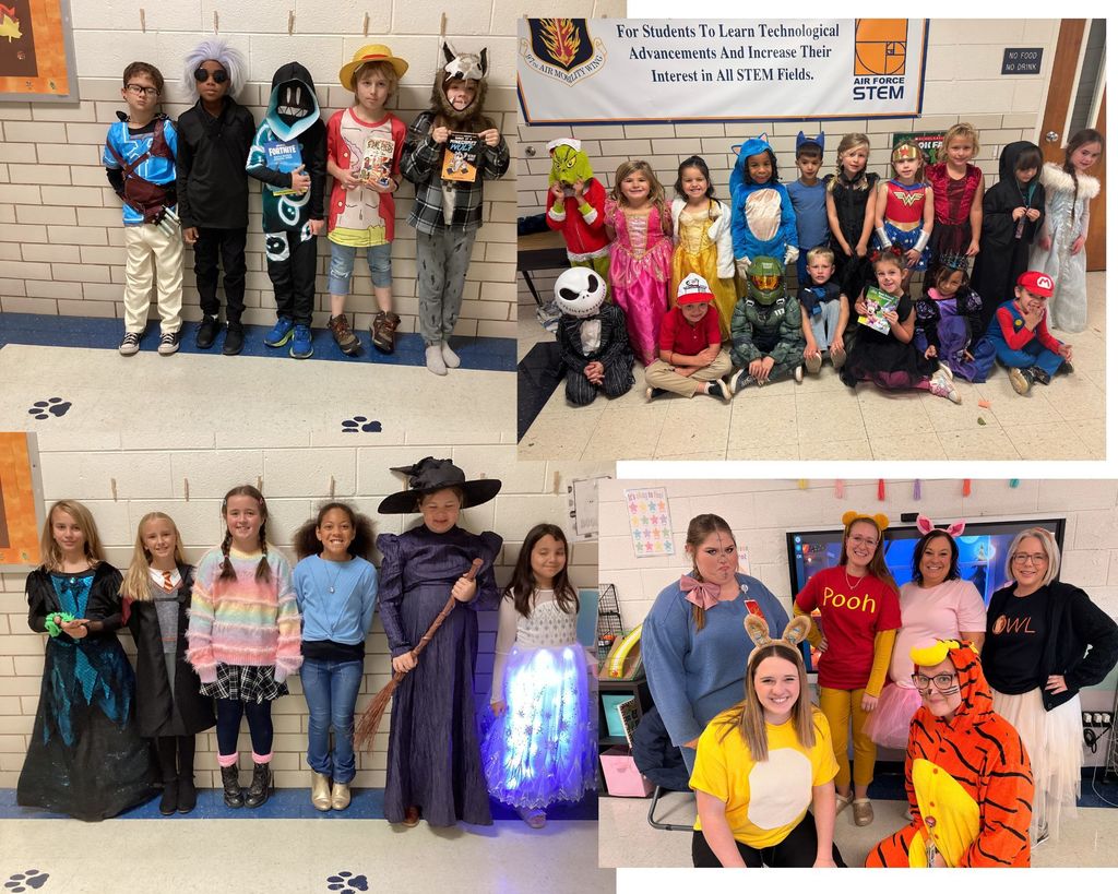 students dressed in costumes