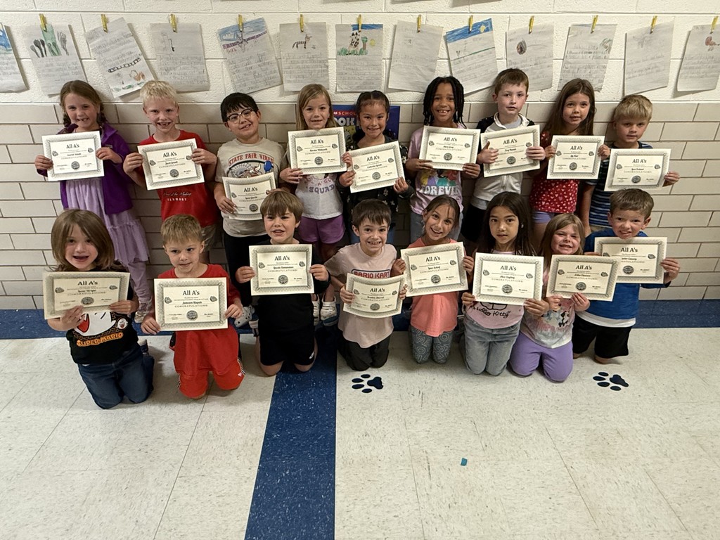 students with certificates