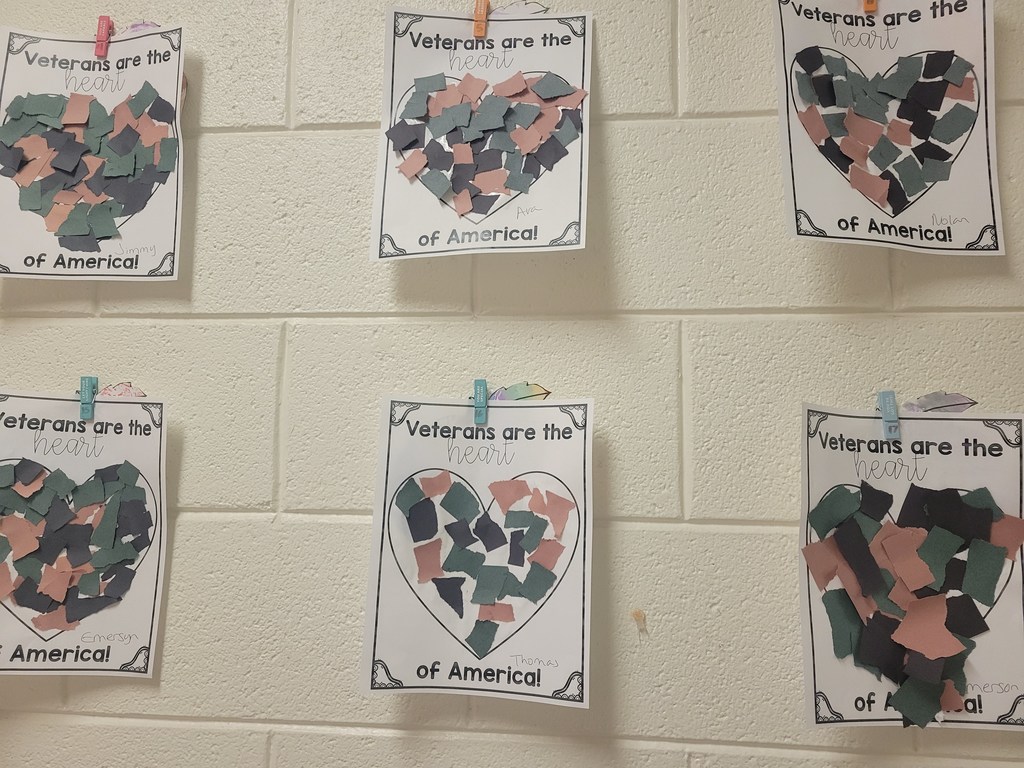 pictures of hearts with scraps of paper