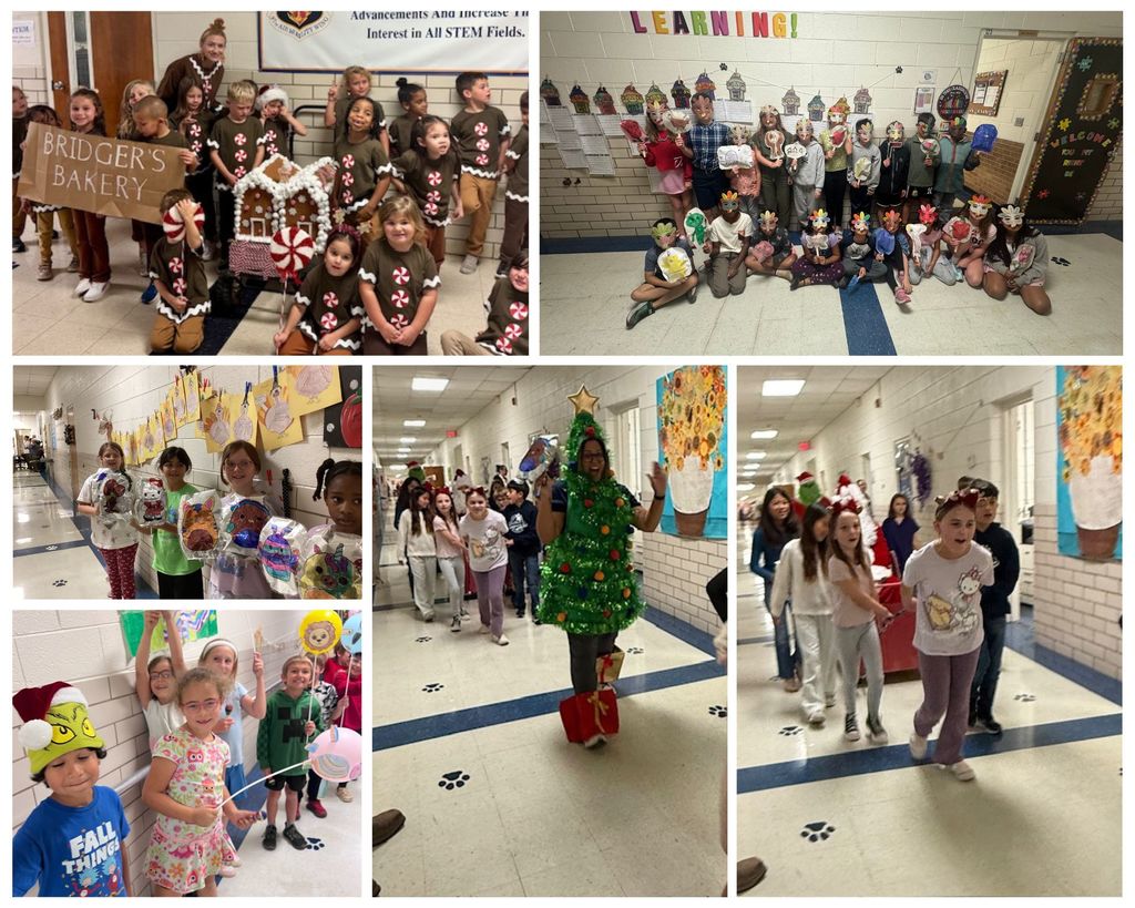 Students in a Thanksgiving Parade!