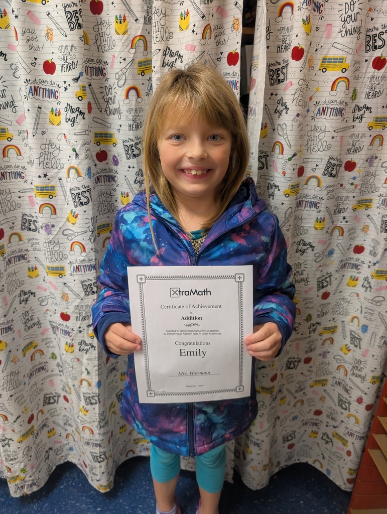 Emily with her certificate