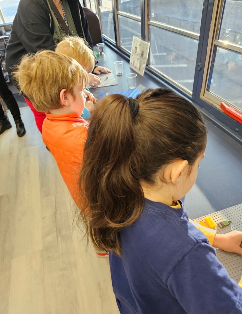 Students on the STEAM bus.