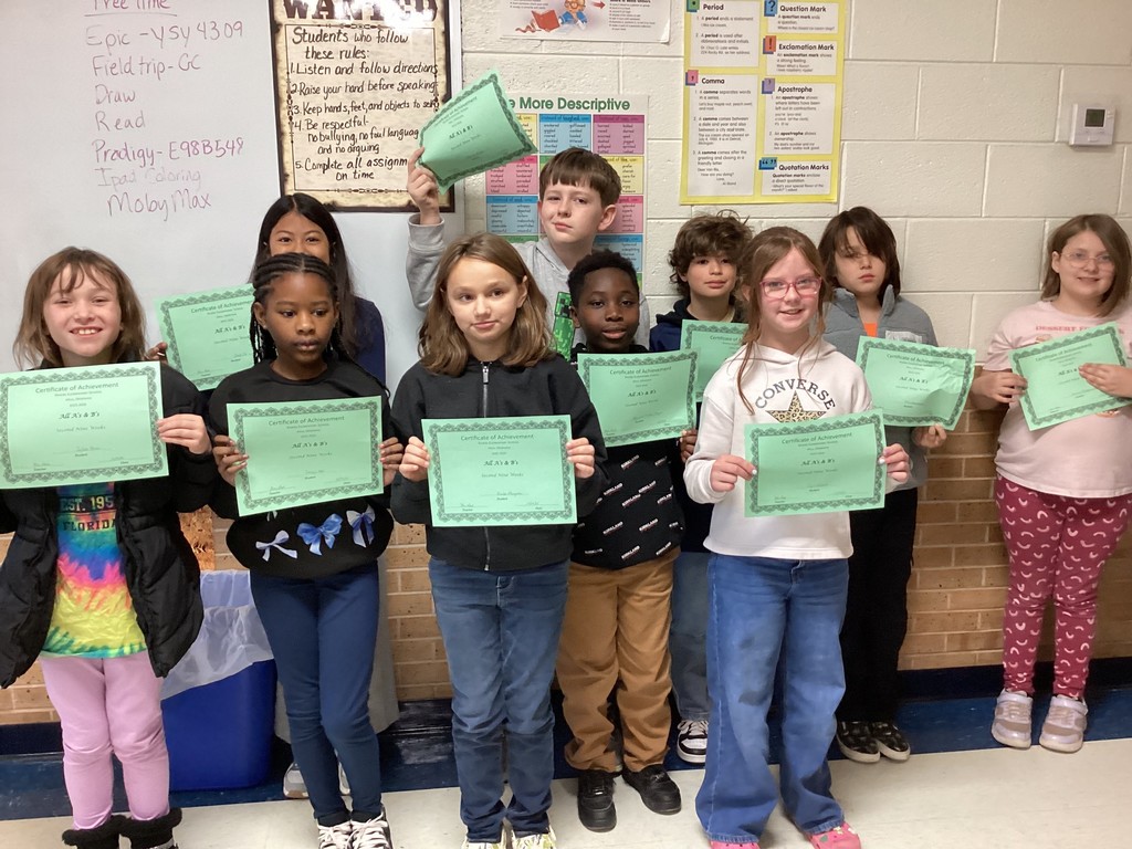 students with certificates