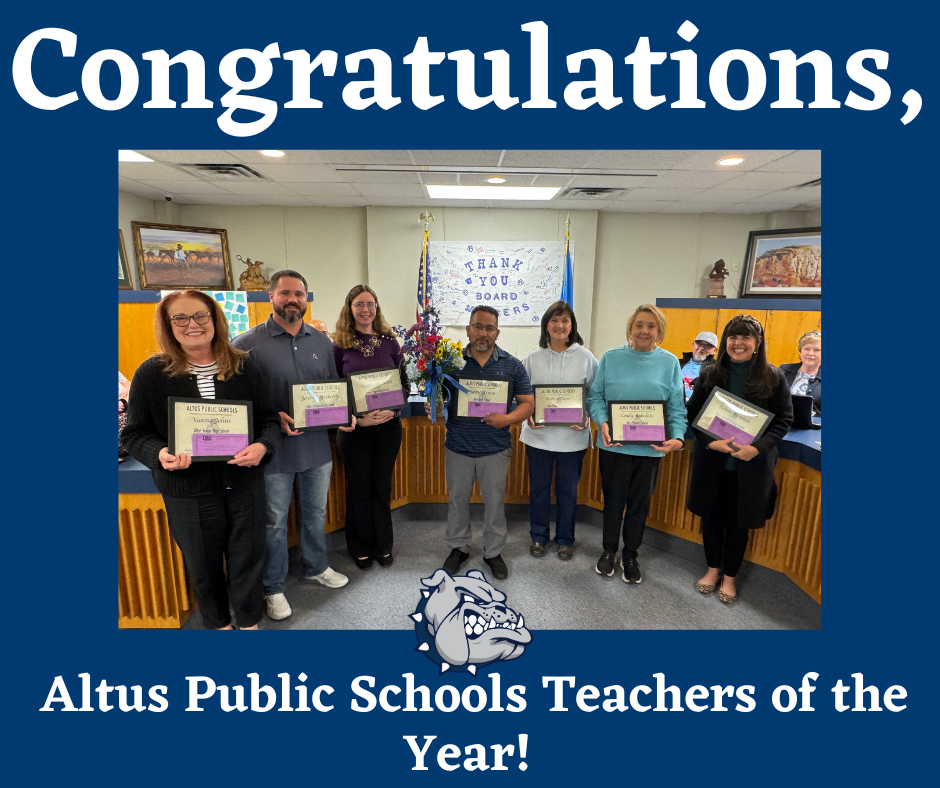 Congratulations, Altus public Schools Teachers of the Year!