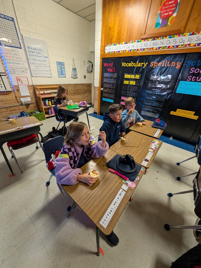 students having an ice cream party