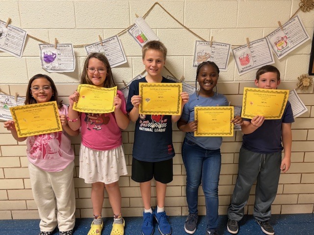 students with certificates