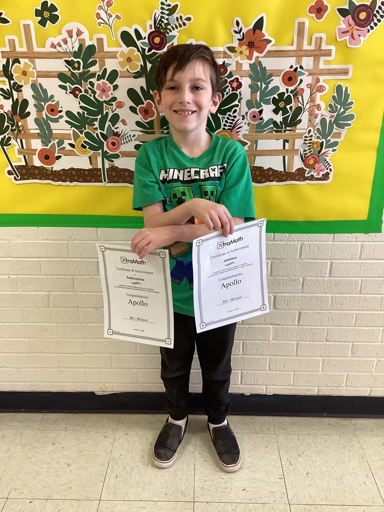 student with their certificate