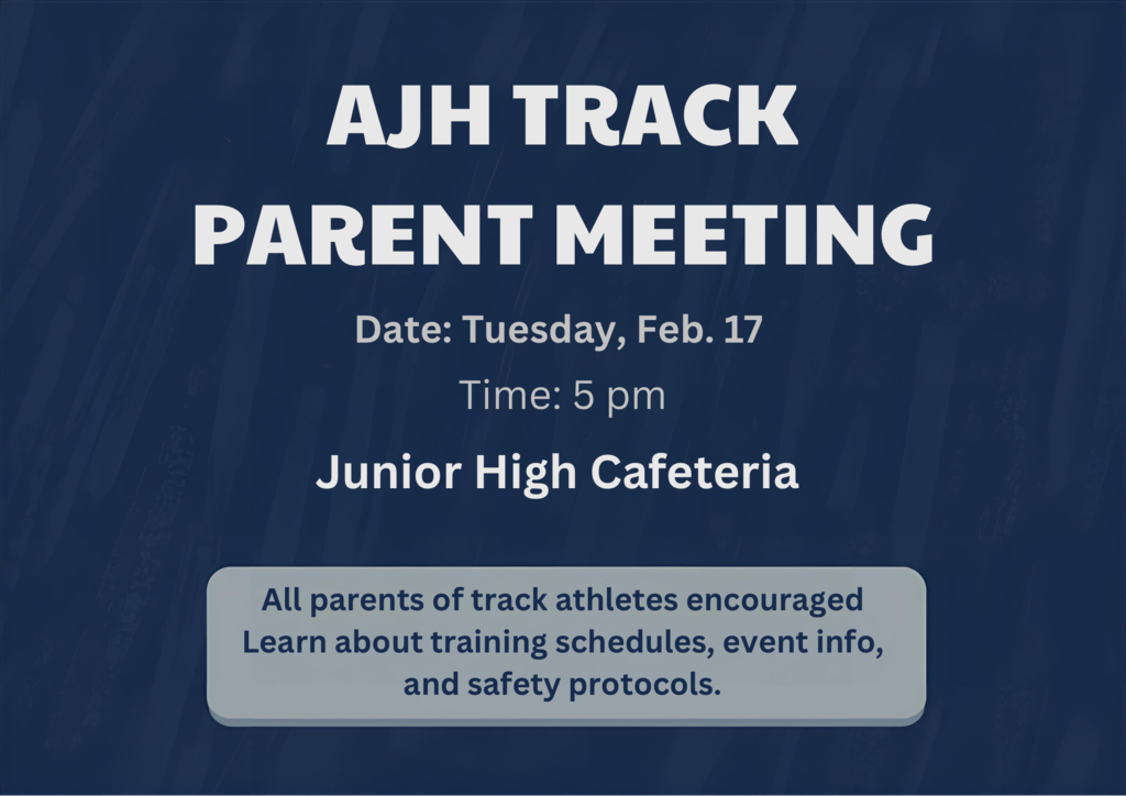 Parent Meeting Flyer for Track Athletes