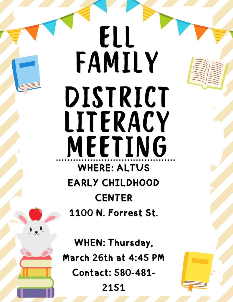 ELL District Family Meeting Thursday, March 26