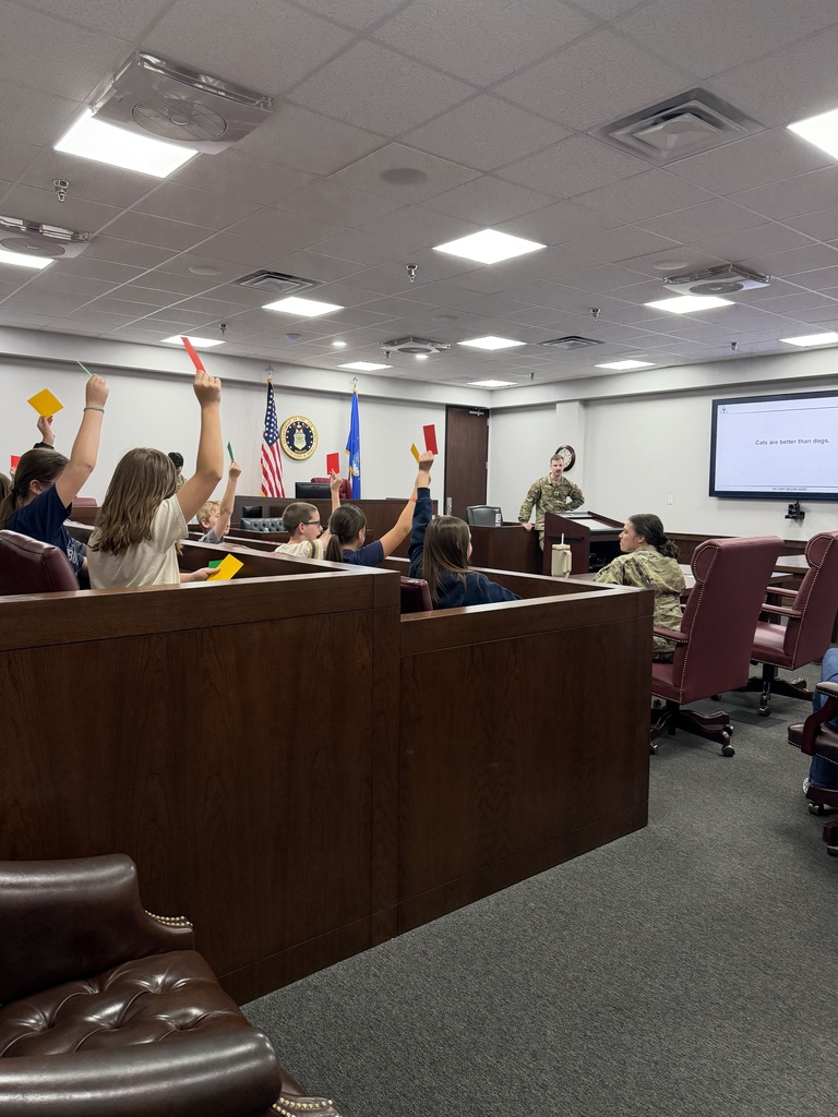 Students listening to a presentation.