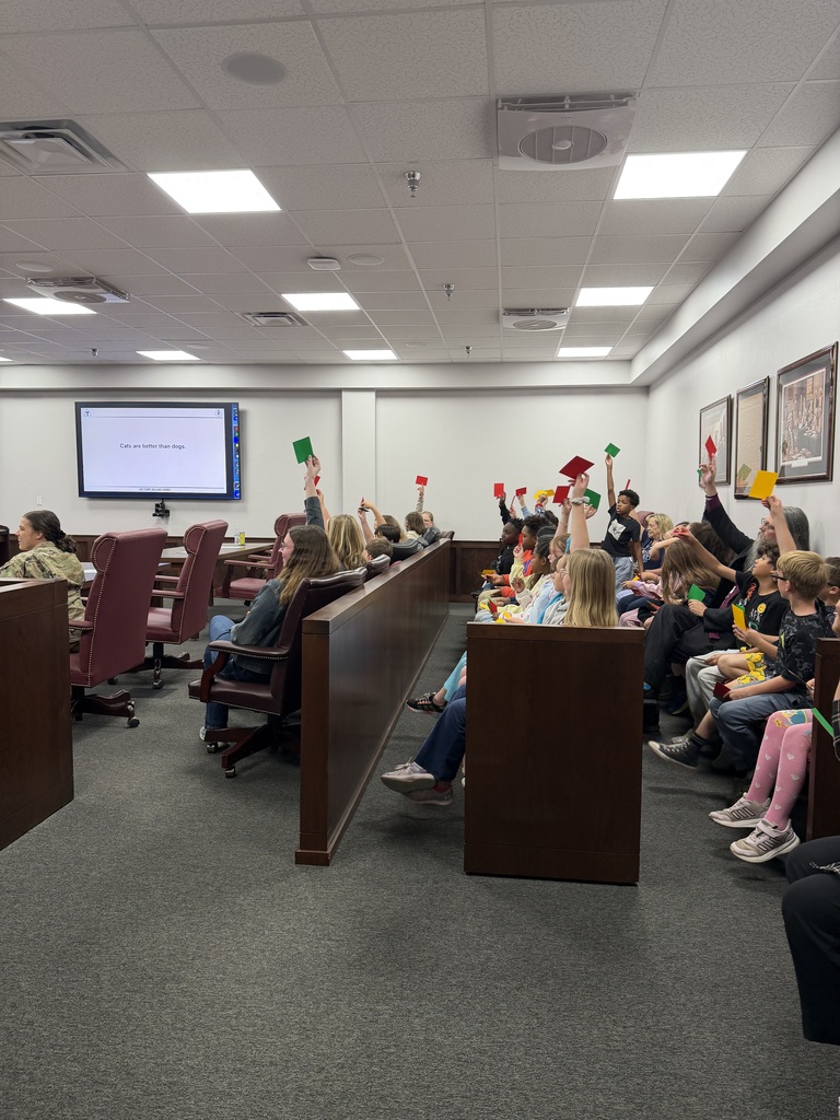 Students listening to a presentation.
