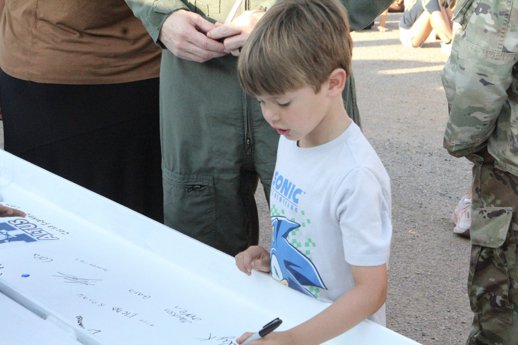 Signing the beam