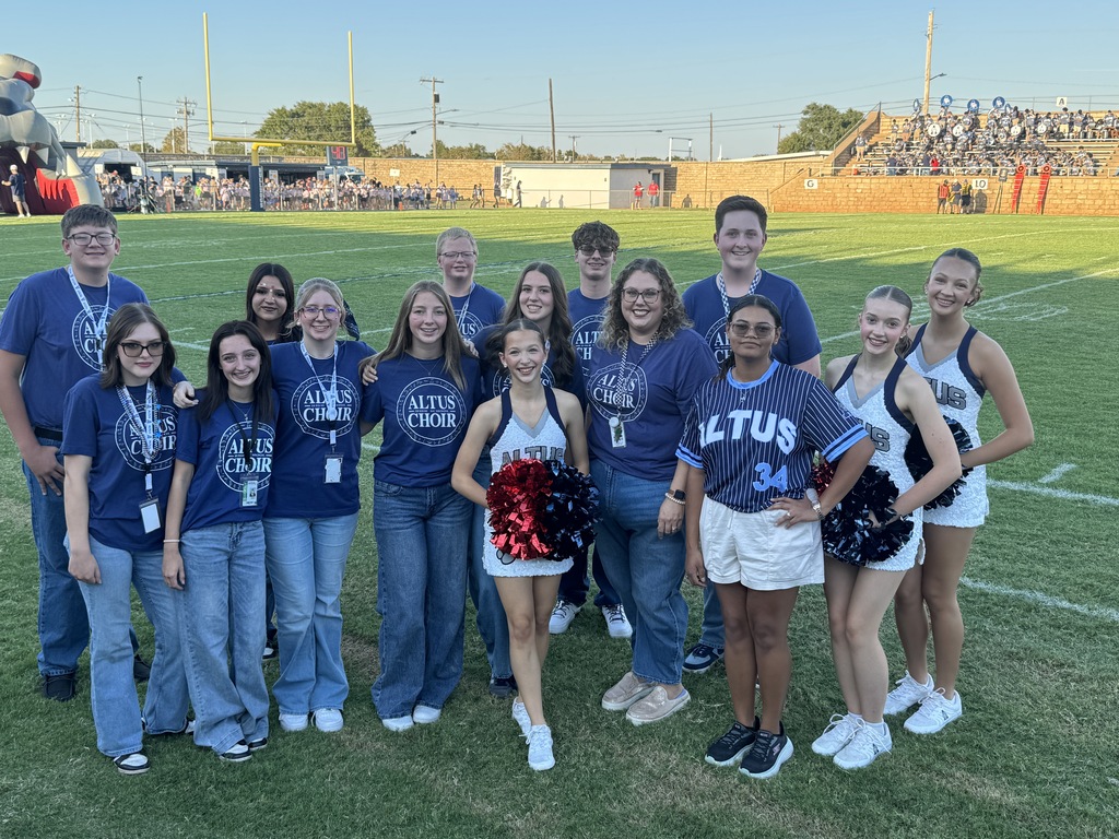 Altus High School Choir sings at the 9/11 Remembrance football game 