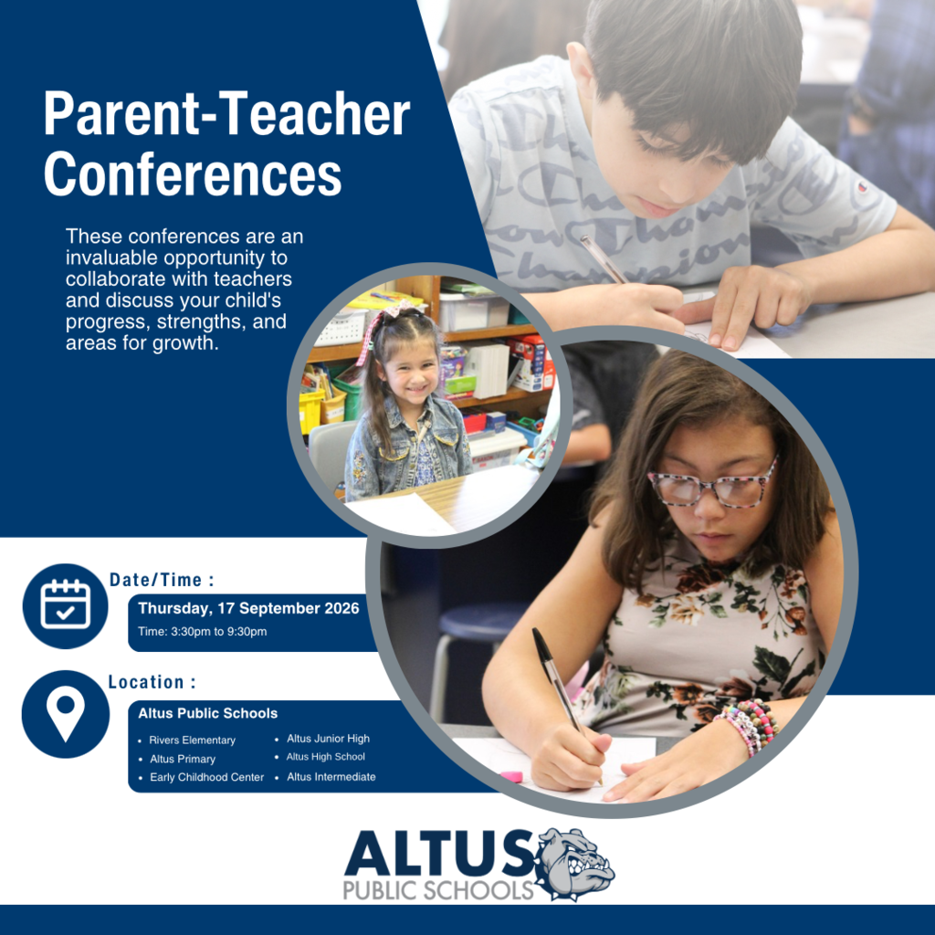 Parent Teacher Conferences. September 17, 2026 3:30pm-9:30pm