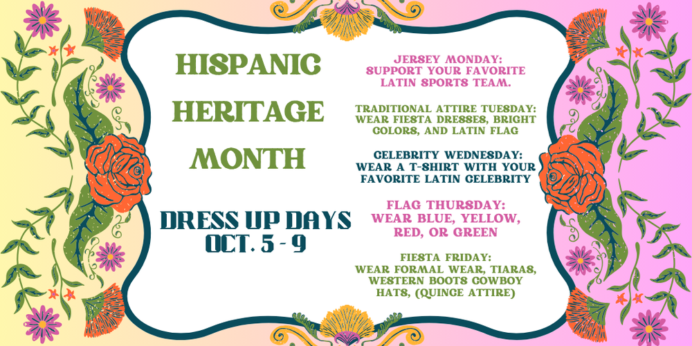 Hispanis Heritage Month dressup days