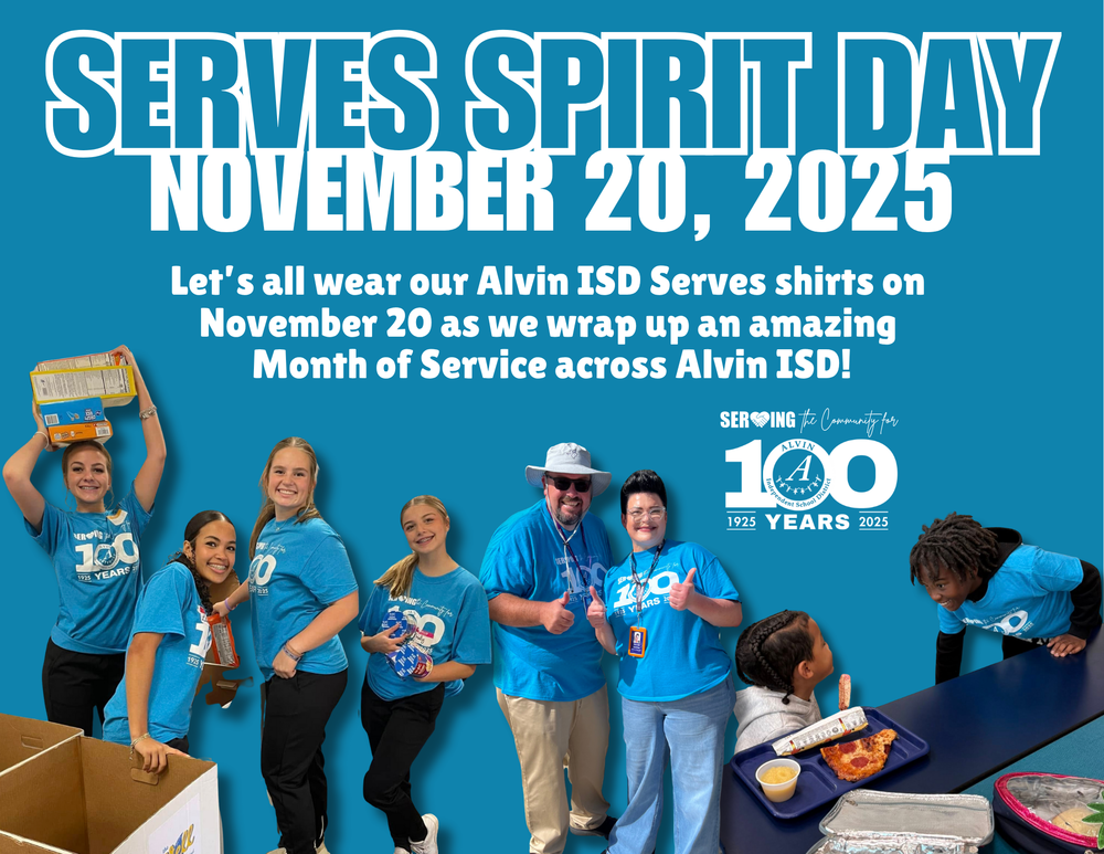 Alvin ISD Serves Spirit Day