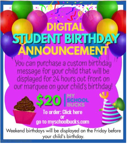 birthday announcements