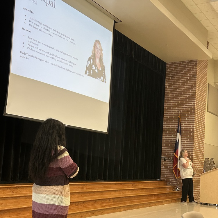 Mrs. hall presenting