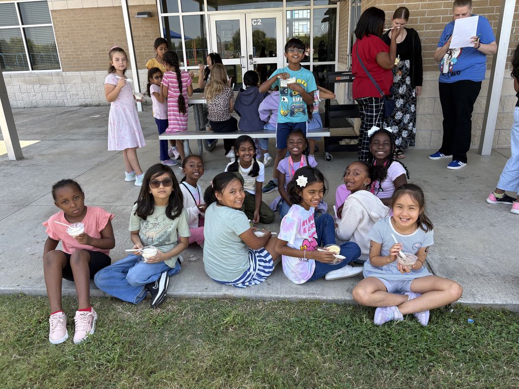 Summer reading celebration.  Enjoying Rollie's Frozen Custard!