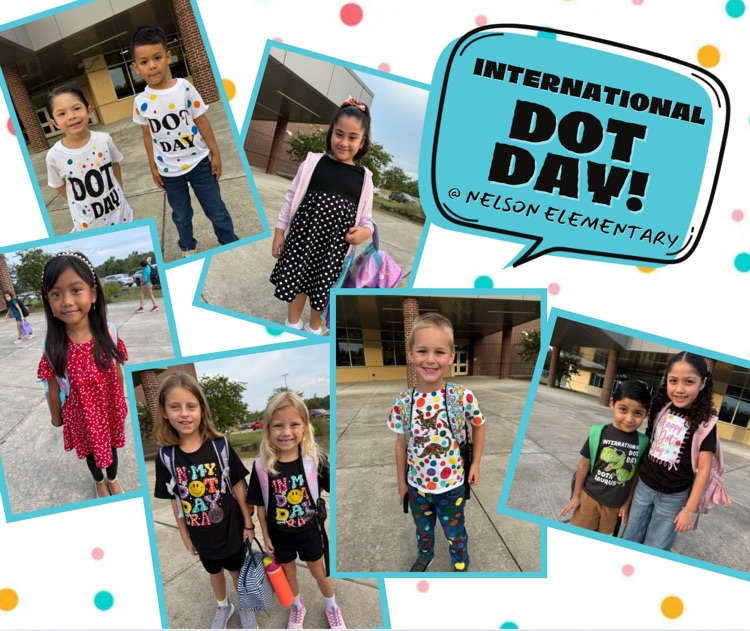 Students wearing dots.