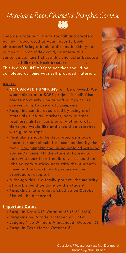 Meridiana Book Character Pumpkin Contest (1)