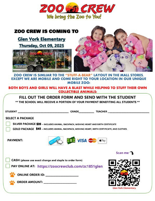 Flyer About Zoo Crew Coming Thursday