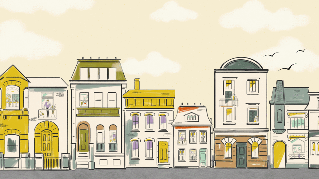 Copy of All About My Community Student Creation Social Studies Presentation in Yellow Handdrawn Style