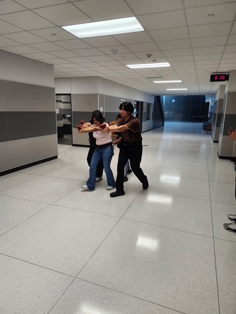 Law II students practicing building search