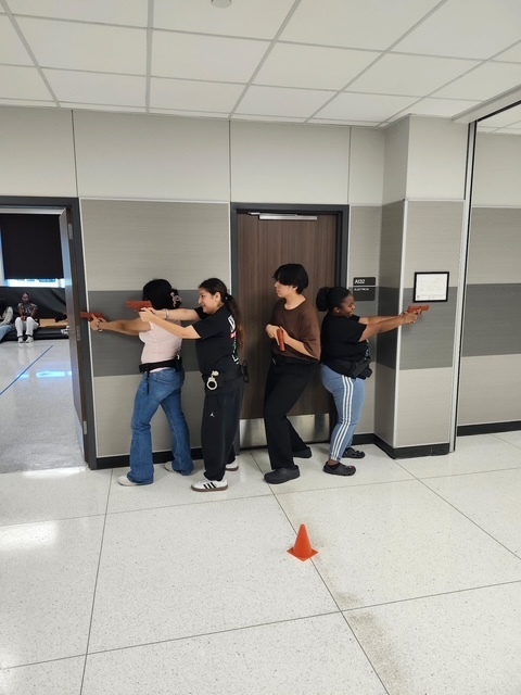 Law II students practicing building search