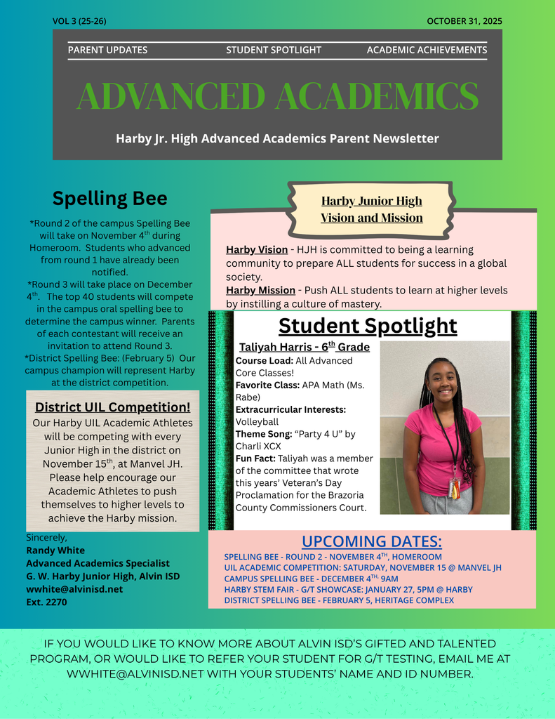 Advanced Academics October 31